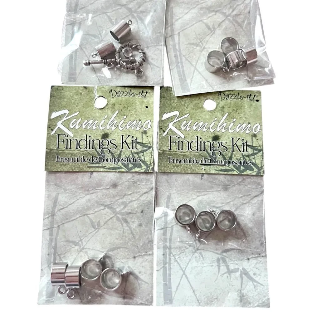 Silver Jewelry Findings Slider Bails + End Caps